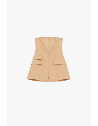 Top bustier de alfaiataria com bolsos laterais Dixie