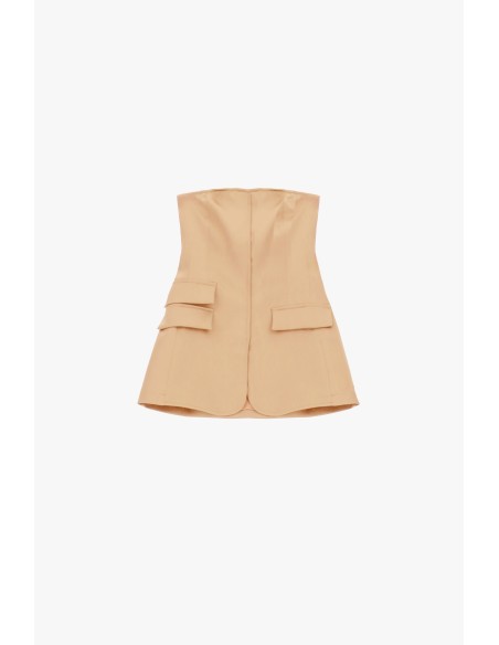 Top bustier de alfaiataria com bolsos laterais Dixie