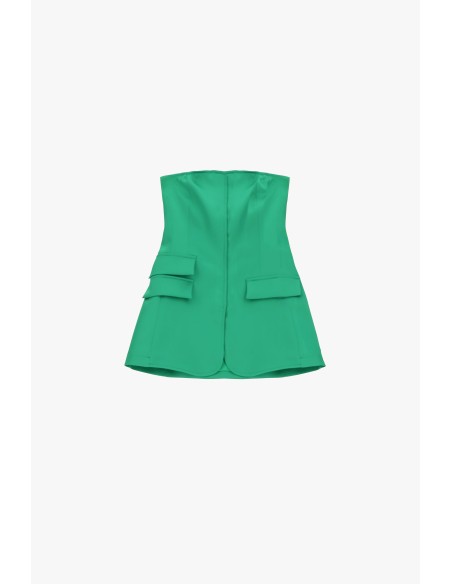 Top bustier com bolsos frontais aplicados Dixie
