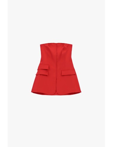 Top bustier com bolsos frontais aplicados Dixie