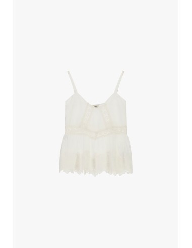 Top com Alças Finas e Detalhes em Renda Dixie