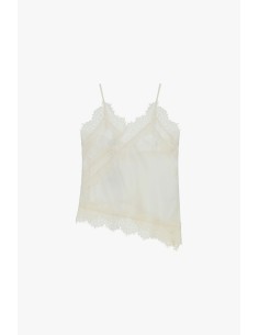 Top de Alças Finas com Borda de Renda Assimétrica Dixie 2