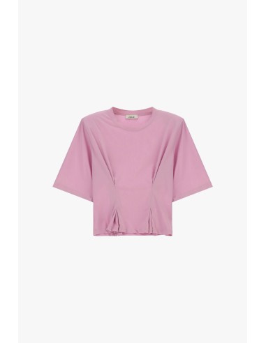 T-shirt com mangas largas e pregas frontais Dixie