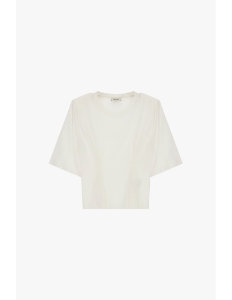 T-shirt com mangas largas e pregas frontais Dixie