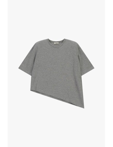 T-shirt de manga curta com bainha assimétrica Dixie