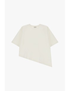 T-shirt de mangas curtas com bainha assimétrica Dixie