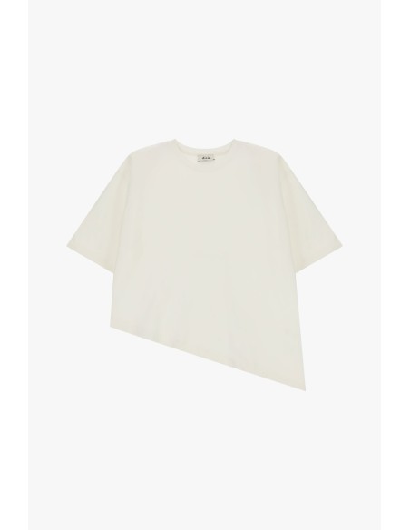 T-shirt de mangas curtas com bainha assimétrica Dixie