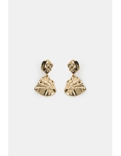 Brincos pendentes com efeito martelado e fecho de pino Dixie 2