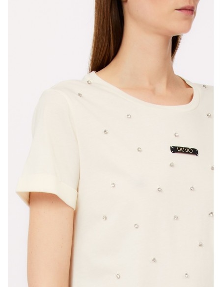 T-shirt com strass Liu Jo