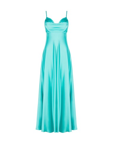 Vestido maxi de corte império em cetim Renascimento