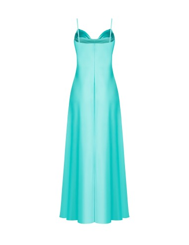 Vestido maxi de corte império em cetim Renascimento