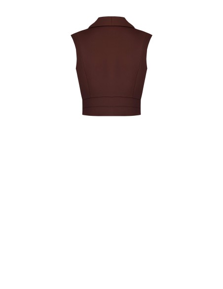 Gilet Crop In Tessuto Fluido Rinascimento - Vestiti Firmati Life Sm...