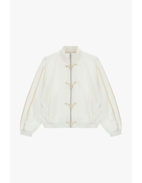 Sweatshirt com fecho frontal e cordões decorativos Dixie