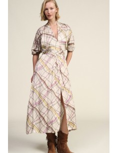 Abito Lungo Incrociato Con Fantasia A Quadri Dixie - Vestiti Firmat...