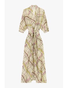 Abito Lungo Incrociato Con Fantasia A Quadri Dixie - Vestiti Firmat... 2
