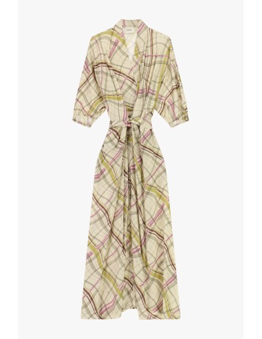 Abito Lungo Incrociato Con Fantasia A Quadri Dixie - Vestiti Firmat...