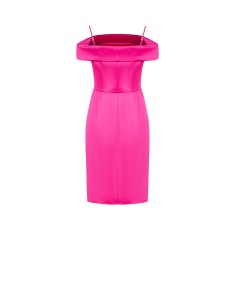 Vestido Tubinho Drapeado em Cetim Rinascimento 2