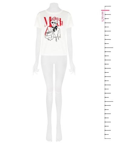 T-shirt regular em algodão O Diabo Veste Prada Miranda com detalhes em strass Rinascimento