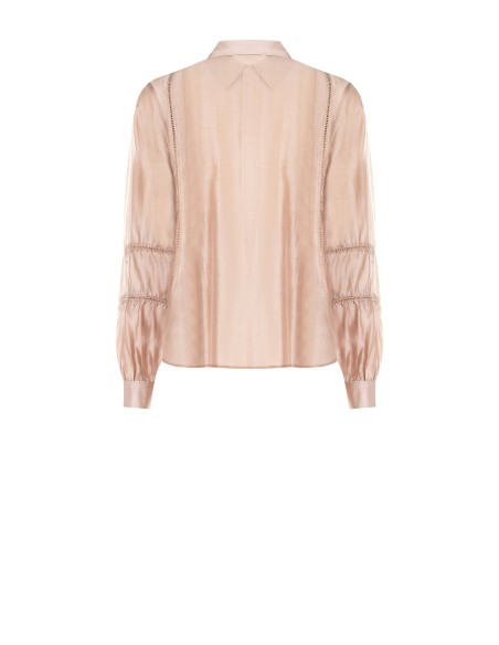 Camisa Ultraleve Em Mistura de Lyocell Com Detalhes Vazados Rinascimento