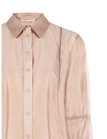 Camisa Ultraleve em Mistura de Lyocell com Detalhes Vazados Rinascimento