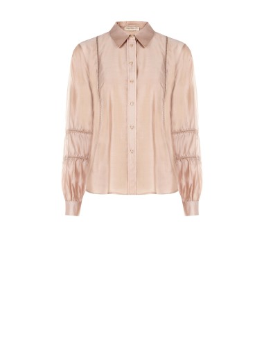 Camisa ultraleve em mistura de lyocell com detalhes perfurados Rinascimento