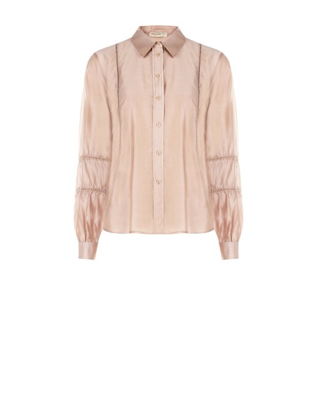 Camisa ultraleve em mistura de lyocell com detalhes perfurados Rinascimento