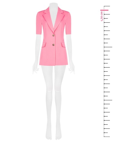 Blazer cintado em poliviscose com mangas curtas Rinascimento
