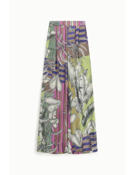 Calças largas com estampa floral Dixie