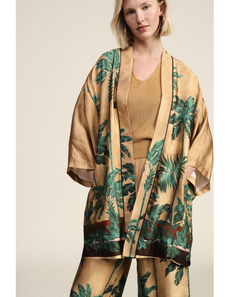 Blazer com estampa tropical Dixie
