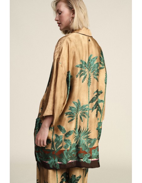 Blazer com Estampa Tropical Dixie