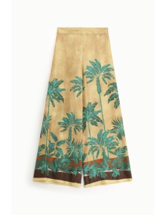 Calças palazzo com estampa tropical Dixie 2