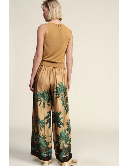 Pantaloni Palazzo Con Stampa Tropicale Dixie - Vestiti Firmati Life...