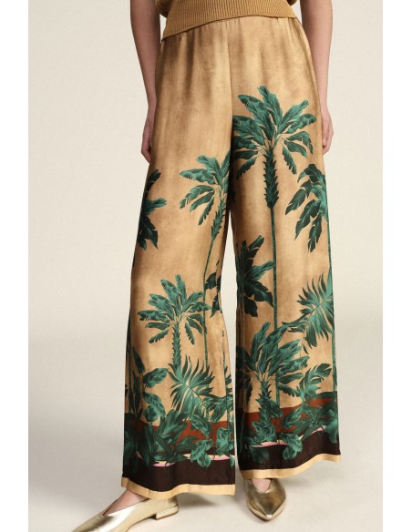 Pantaloni Palazzo Con Stampa Tropicale Dixie - Vestiti Firmati Life...