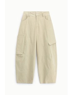 Calças Palazzo Cropped com Bolsos Cargo Laterais Dixie 2