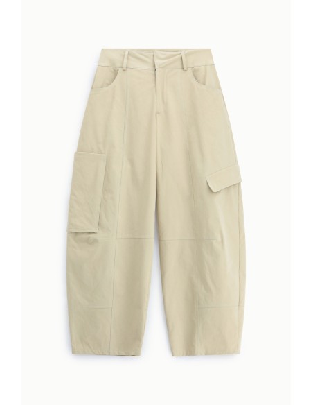 Calças Palazzo Cropped com Bolsos Cargo Laterais Dixie