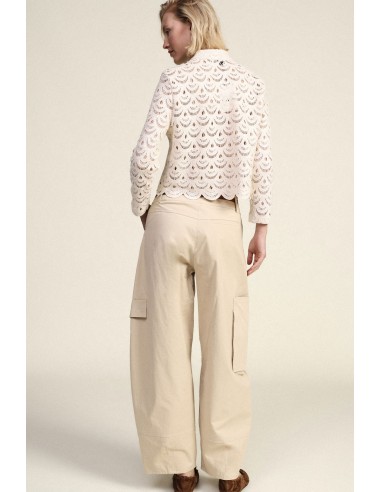 Calças Palazzo Cropped com Bolsos Cargo Laterais Dixie