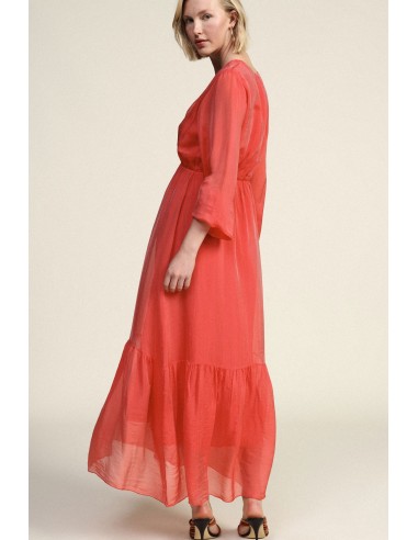 Abito Lungo Scollo A V Manica Lunga Leggero Dixie - Vestiti Firmati...