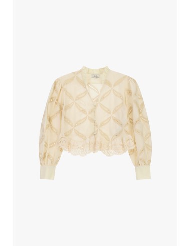 Camicia Ricamata Con Maniche Ampie E Orlo Smerlato Dixie - Vestiti ...