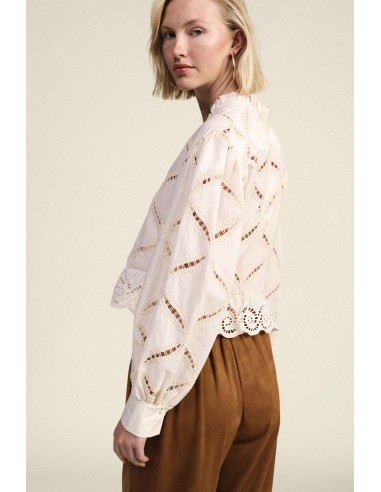 Camicia Ricamata Con Maniche Ampie E Orlo Smerlato Dixie - Vestiti ...