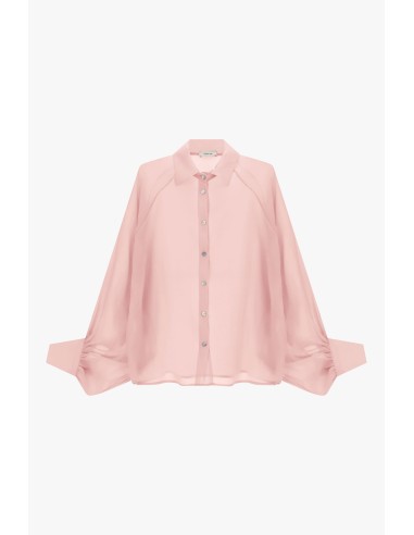 Camisa Ampla com Mangas Longas Franzidas Dixie