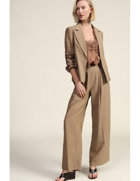 Pantaloni Palazzo Vita Alta Con Pince Frontali Dixie - Vestiti Firm...