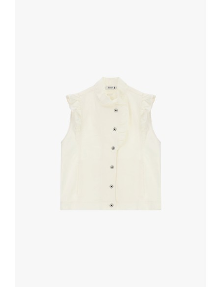 Gilet Senza Maniche Con Volant Frontali Please - Vestiti Firmati Li...