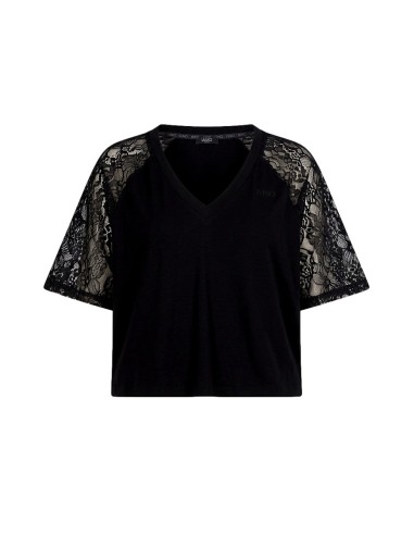 T-shirt com detalhes em renda Liu Jo