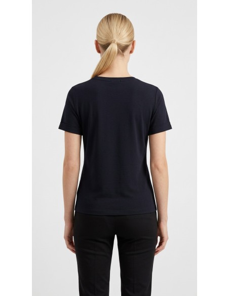 T-shirt com strass e bordado floral Liu Jo
