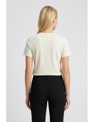 T-shirt com strass e bordado floral Liu Jo
