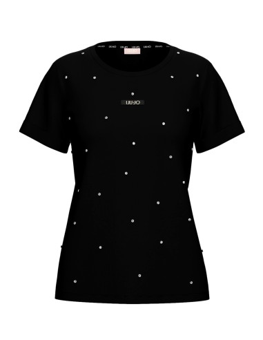 T-Shirt Con Strass Liu Jo - Vestiti Firmati Life Smiles