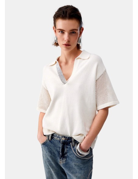 T-shirt com detalhes perfurados Liu Jo