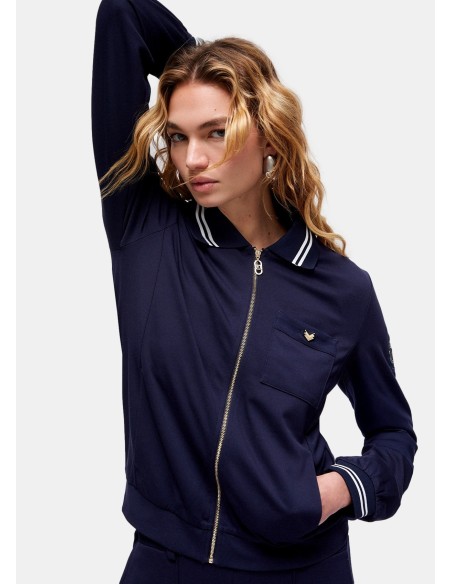 Felpa Interlock Con Zip Liu Jo - Vestiti Firmati Life Smiles