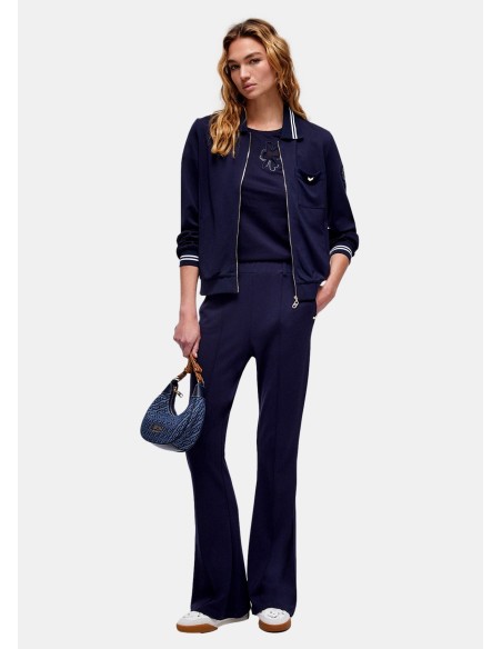 Felpa Interlock Con Zip Liu Jo - Vestiti Firmati Life Smiles