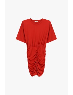 Vestido Curto Com Franzidos Frontais Dixie